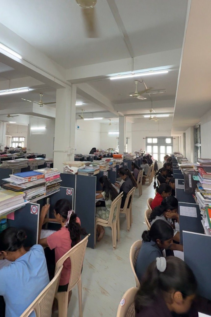 Students studying in the study room Phoenix Academy Satara